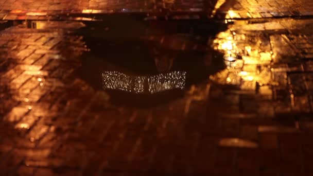 Christmas decorations on Dublin streets — Stock Video