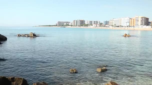 블랑 스, 스페인에 바다 해변 — 비디오