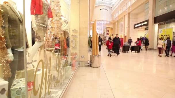 Time lapse of people shopping before Christmas — Stock Video