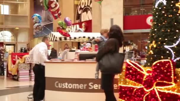 People shopping before Christmas — Stock Video