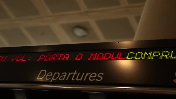 Aeropuerto destinos bordo — Vídeos de Stock