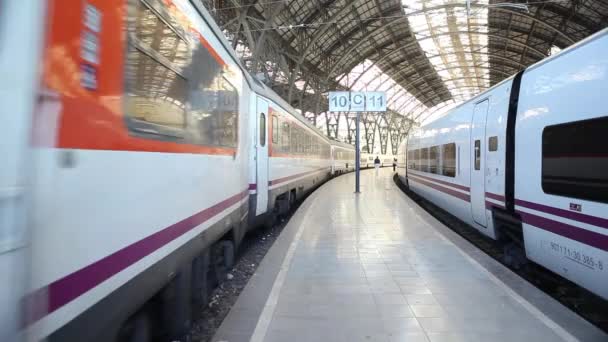 Passeggeri che utilizzano il treno urbano — Video Stock