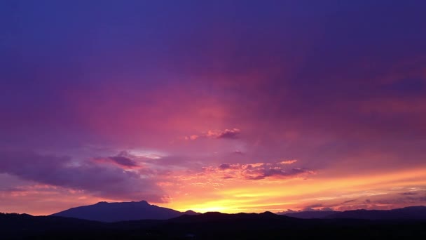 Fantástico lapso de tiempo de puesta del sol — Vídeo de stock