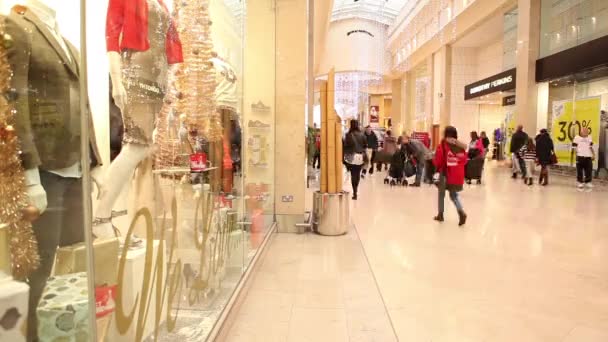 Time lapse of people shopping before Christmas — Stock Video