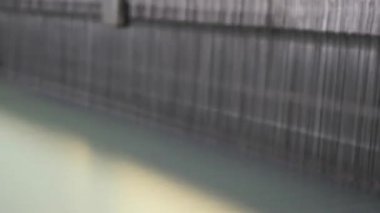 Tekstil fabrika robotlar ve makineleri