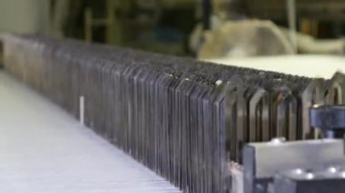 Tekstil fabrika robotlar ve makineleri