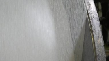 Tekstil fabrika robotlar ve makineleri