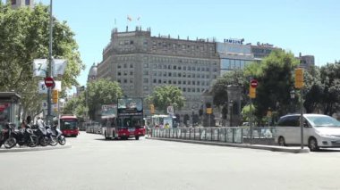 Barcelona City sokak trafik