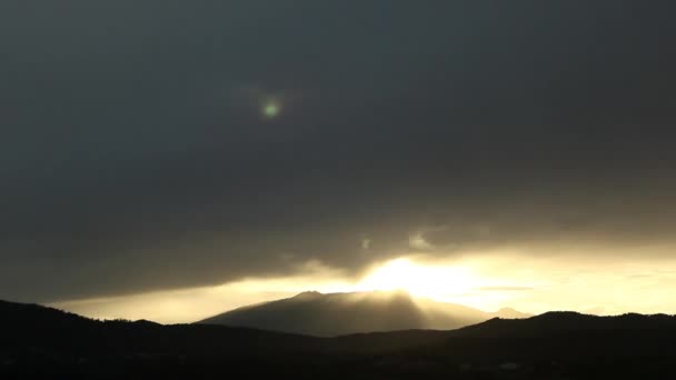 Vacker solnedgång timelapse — Stockvideo