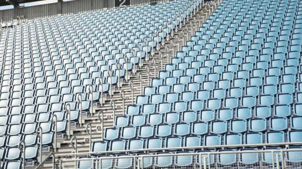 Empty Stadium Asientos filas — Vídeo de stock