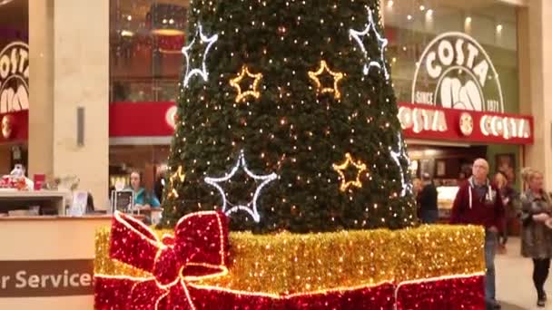 Az emberek vásárlás karácsony előtt — Stock videók