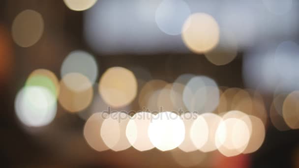 Flackernde Lichter in Barcelona an Weihnachten — Stockvideo