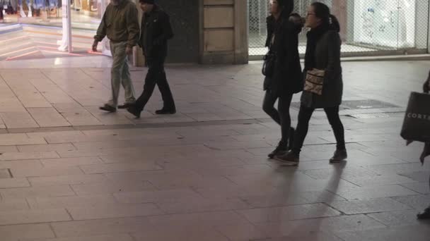 People walking and shopping before Christmas — Stock Video