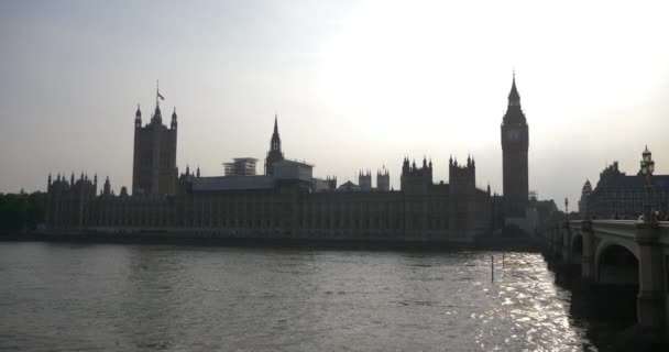 London England Juli 2017 Big Ben Parlamentet London City Kyrkan — Stockvideo