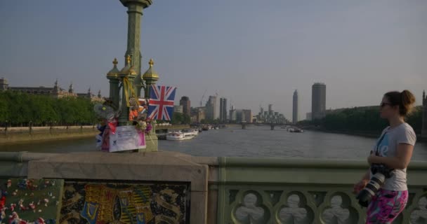 Londra Şehri Thames — Stok video