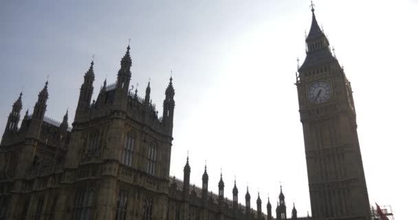 London England Juli 2017 Big Ben Parlamentet London City Kyrkan — Stockvideo