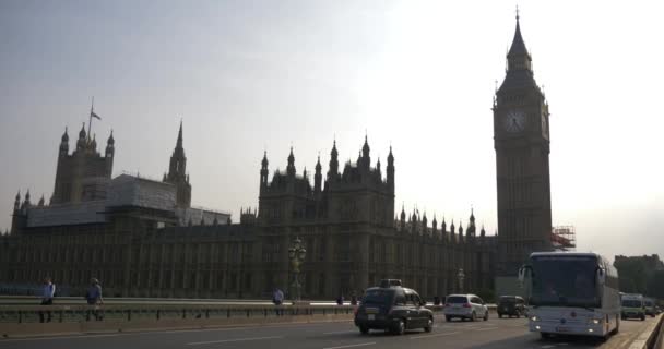 London England Juli 2017 Big Ben Parlamentet London City Kyrkan — Stockvideo