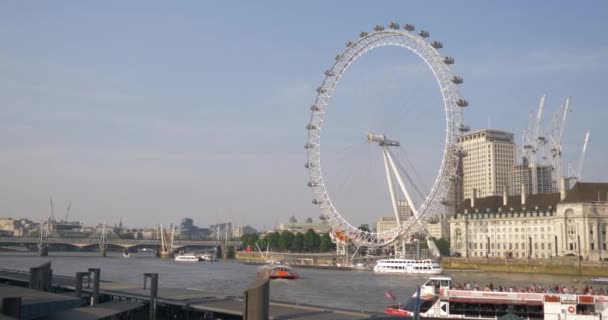 Vista Panorámica London Eye Ferris Wheel — Vídeos de Stock