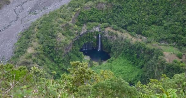 Cachoeira Paisagem Tropical Natureza Poder Dos Recursos Naturais Energia Verde — Vídeo de Stock