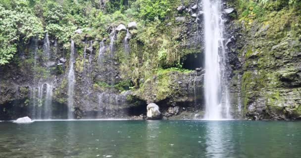 Wodospad Krajobraz Natura Tropikalne Energii Zasobów Naturalnych Czystych Zielonej Energii — Wideo stockowe