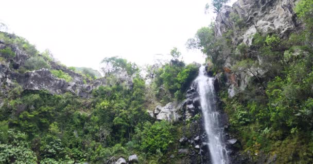 Cachoeira Paisagem Tropical Natureza Poder Dos Recursos Naturais Energia Verde — Vídeo de Stock