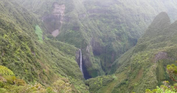 Cascada Paisaje Naturaleza Tropical Poder Los Recursos Naturales Energía Verde — Vídeos de Stock