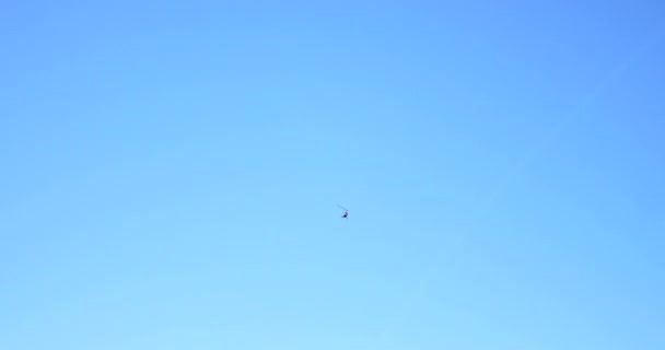 在天空中飞行的直升机 — 图库视频影像