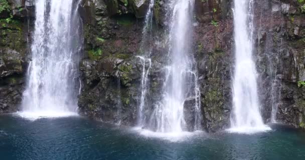Cachoeira Paisagem Tropical Natureza Poder Dos Recursos Naturais Energia Verde — Vídeo de Stock
