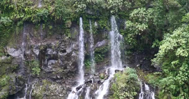 Cascada Paisaje Naturaleza Tropical Poder Los Recursos Naturales Energía Verde — Vídeos de Stock