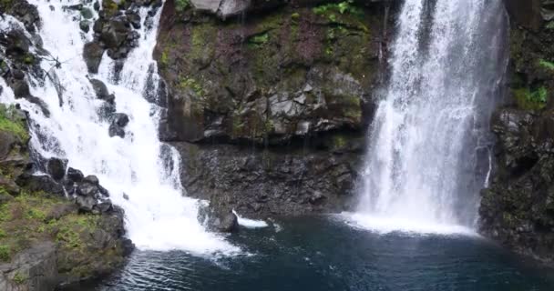 Cascada Paisaje Naturaleza Tropical Poder Los Recursos Naturales Energía Verde — Vídeos de Stock