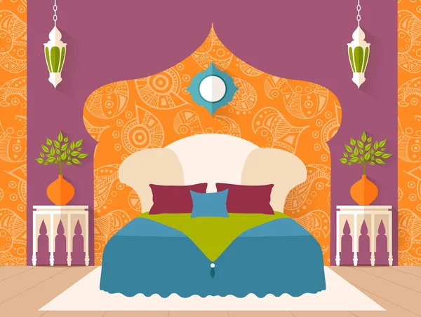 Chambre vectorielle en style arabe — Image vectorielle