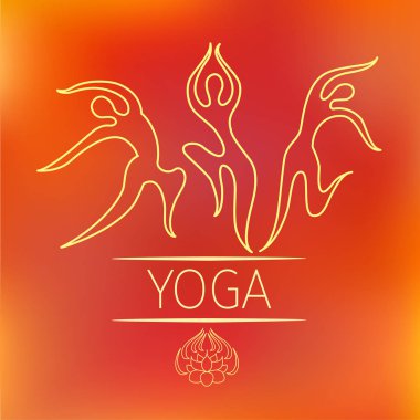 Vector Yoga logo clipart