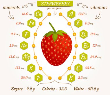 Vektör çilek infographics.