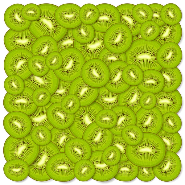 Fond vectoriel de kiwi tranché . — Image vectorielle