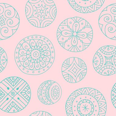 Turda kesintisiz arka plan öğeleri doodle. Vektör çizilmiş desen.