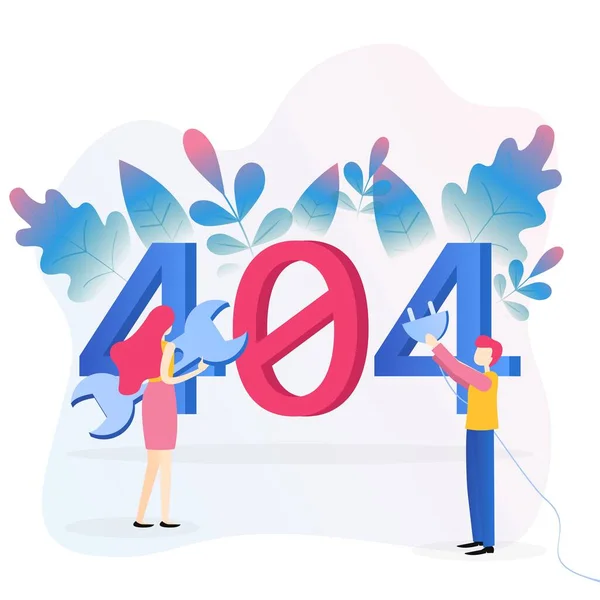Ошибка 404 Файл Найден Веб Страницы Баннера Презентации Социальных Сетей — стоковый вектор