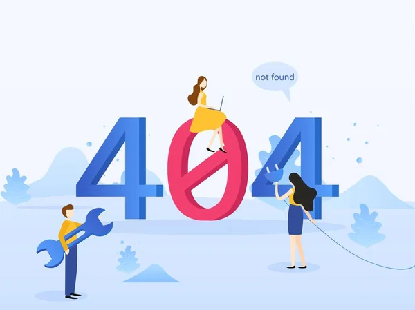 Koncepcja Strony Błędu 404 Plik Nie Znajduje Się Stronie Internetowej — Wektor stockowy