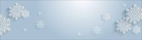 Weihnachten Winter Banner Hintergrund in Blautönen — Stockvektor