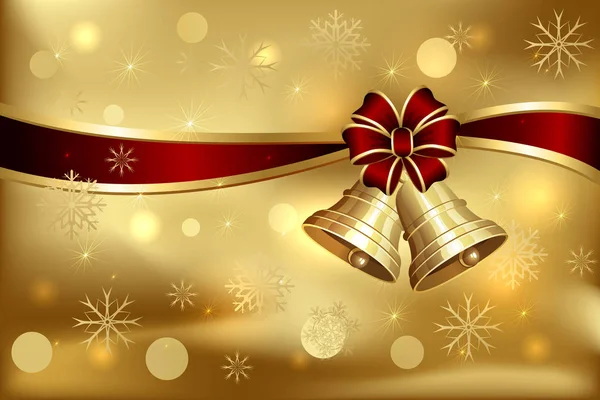 Banner de Navidad con fondo dorado — Foto de Stock