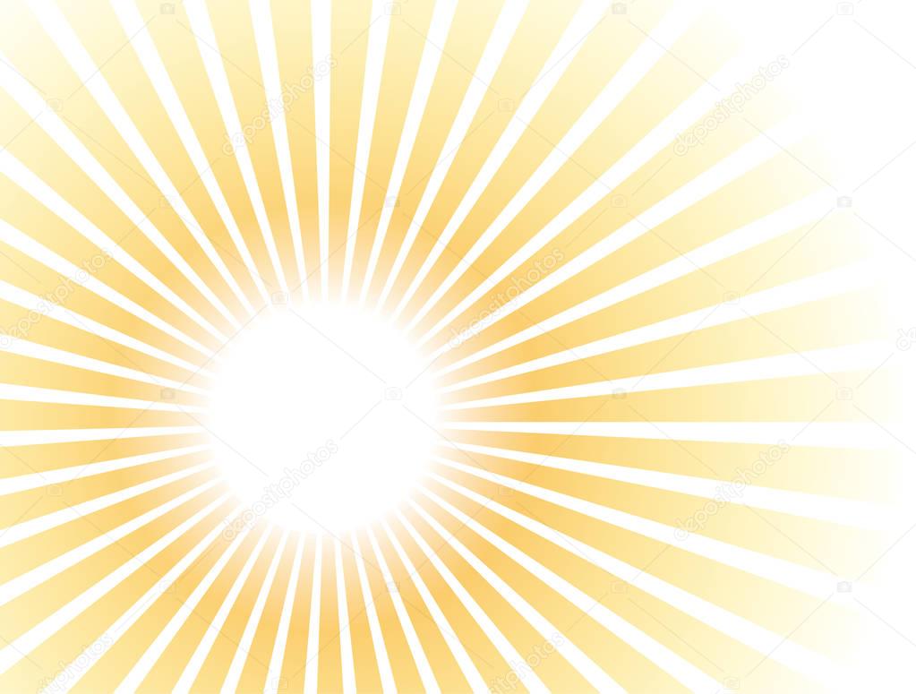 Vector  background of yellow rays On a transparent background