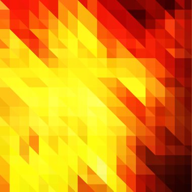 Vektör soyut üçgenler ve edikula turuncu arka plan