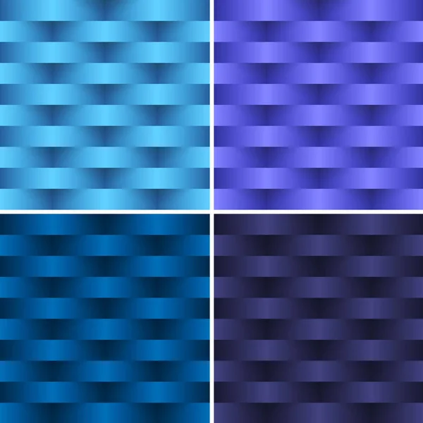 Vettore blu Illustrazione senza soluzione di continuità di 3 D vimini sfondo — Vettoriale Stock