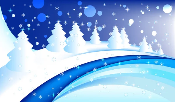 Fundo Vetorial Inverno Eps Cartão Natal —  Vetores de Stock