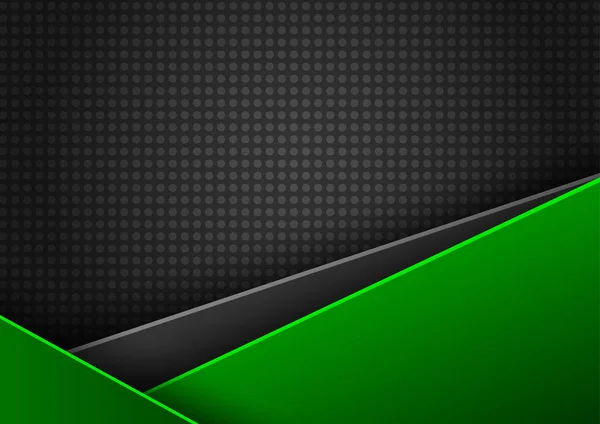 Fondo Abstracto Vector Verde Negro Con Espacio Para Texto — Vector de stock