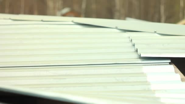 The screws in the roof — Stock Footage The screws in the roof Stock Video
