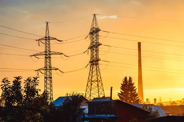 electric tower sunset