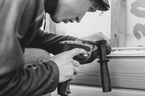 Installation of siding — Stock Photo, Image