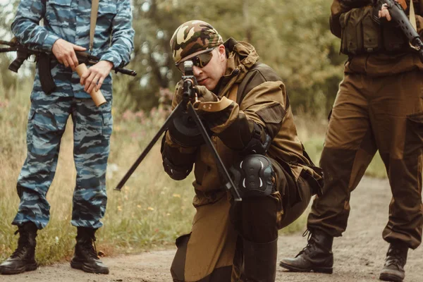 Um jogador em airsoft — Fotografia de Stock