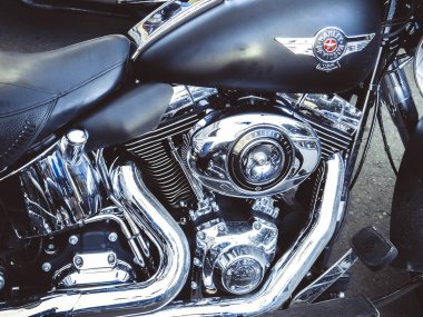 St Petersburg, Rusya, 06.08.2017: motosiklet St. Petersburg sokaklarında