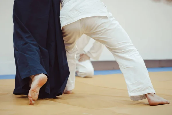 전투에서 매트에 발 — 스톡 사진